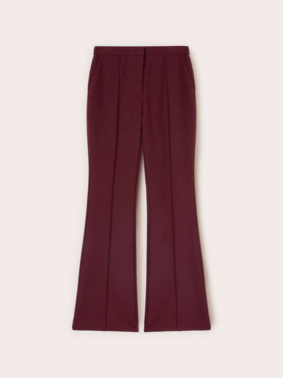 Bootleg trousers in polyviscose