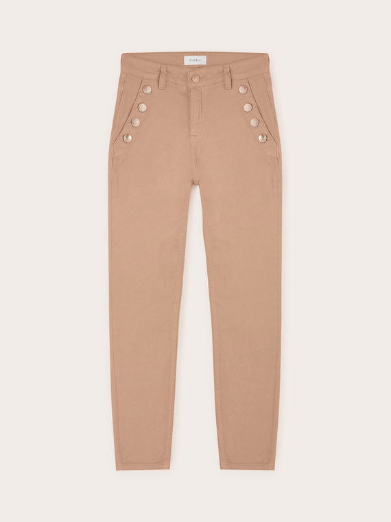 Skinny trousers with button feature