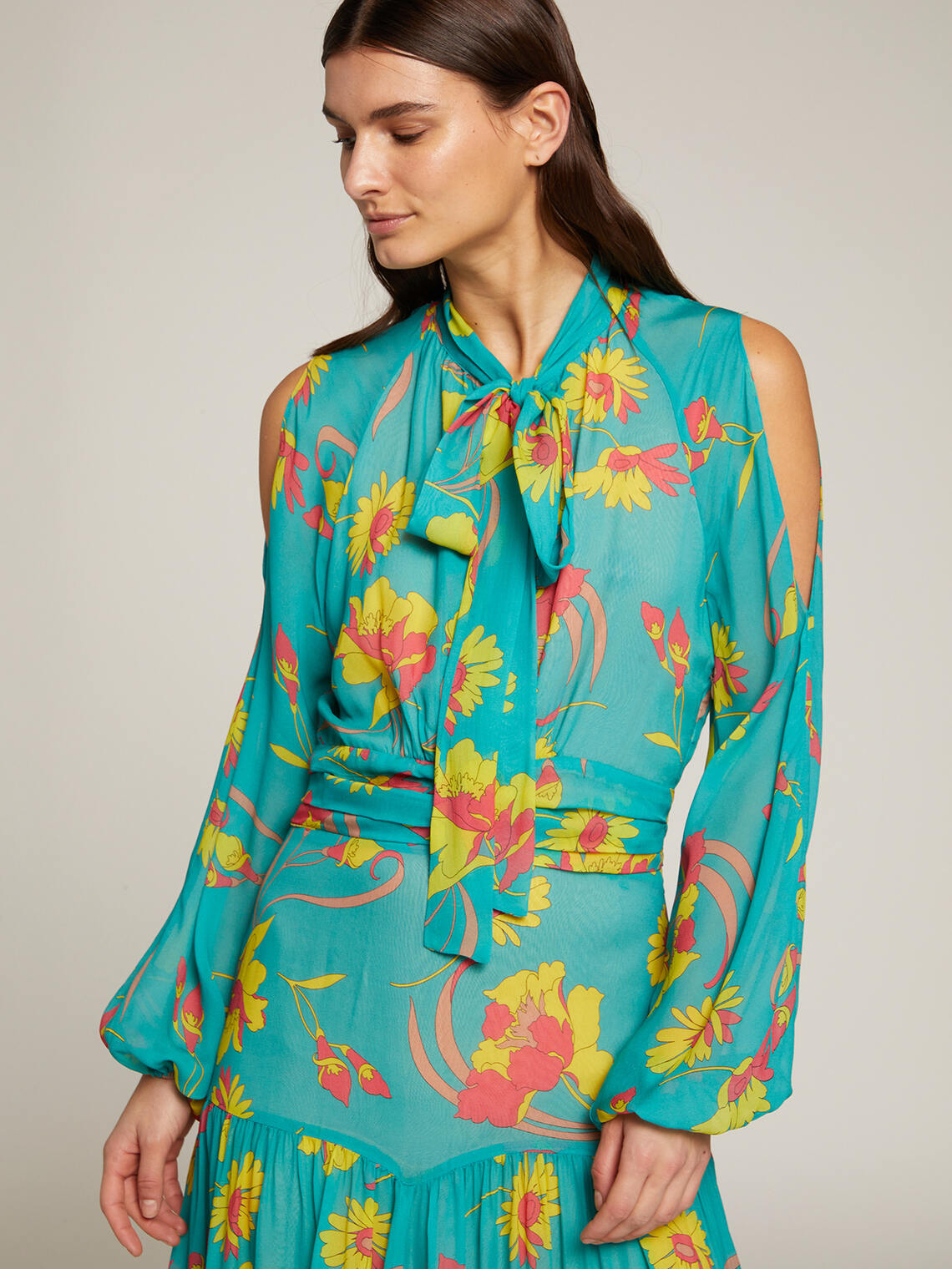 Vestito lungo fantasia floreale - Motivi.com
