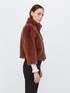 Cappotto corto in simil pelliccia image number 1