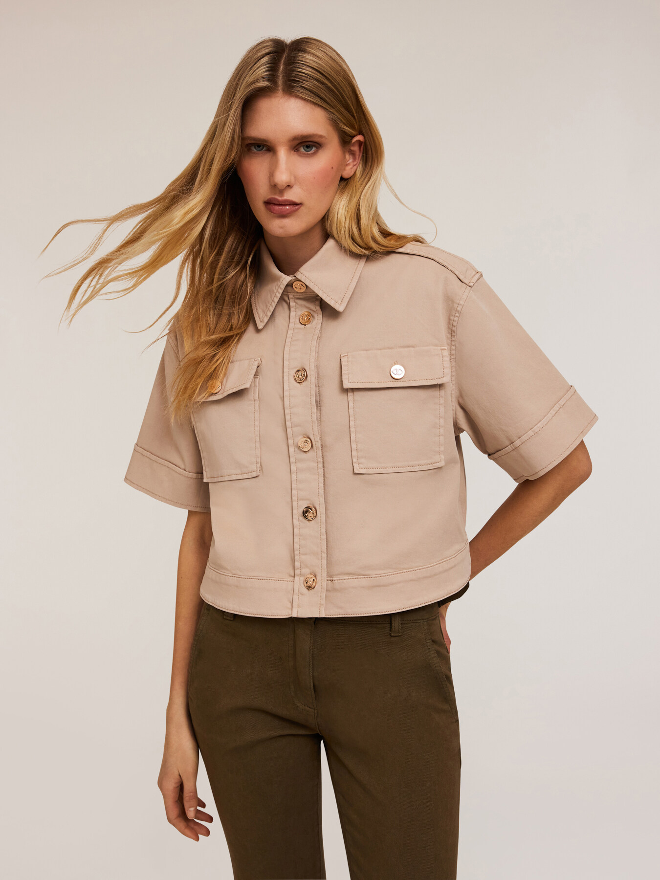 Cotton drill shirt image number 3