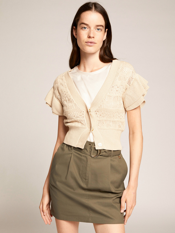 Motivi Cardigan corto in crochet Donna