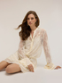 Robe chemisier en tulle brod&eacute; image number 0
