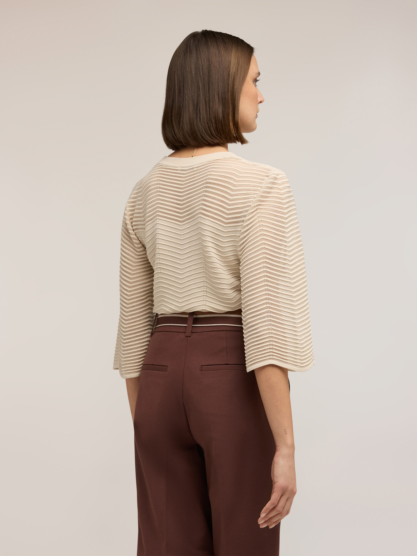 Openwork viscose blend sweater image number 1