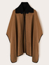 Wool poncho with high collar image number 1