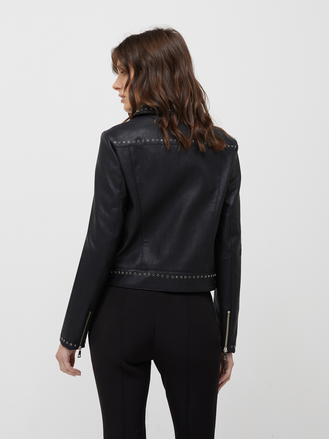 Giacca chiodo con borchie image number 1