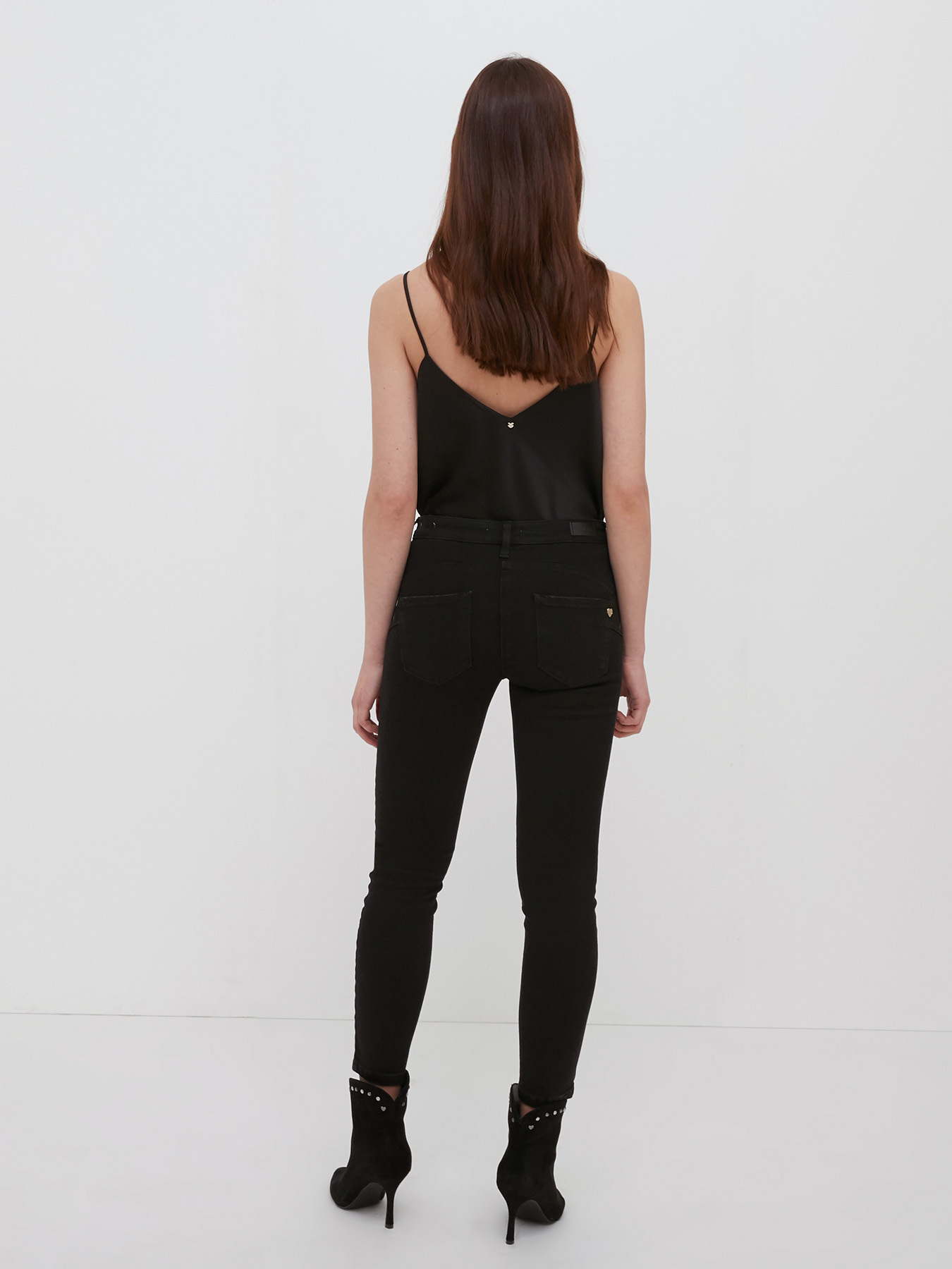 Jeans nero skinny push up image number 1