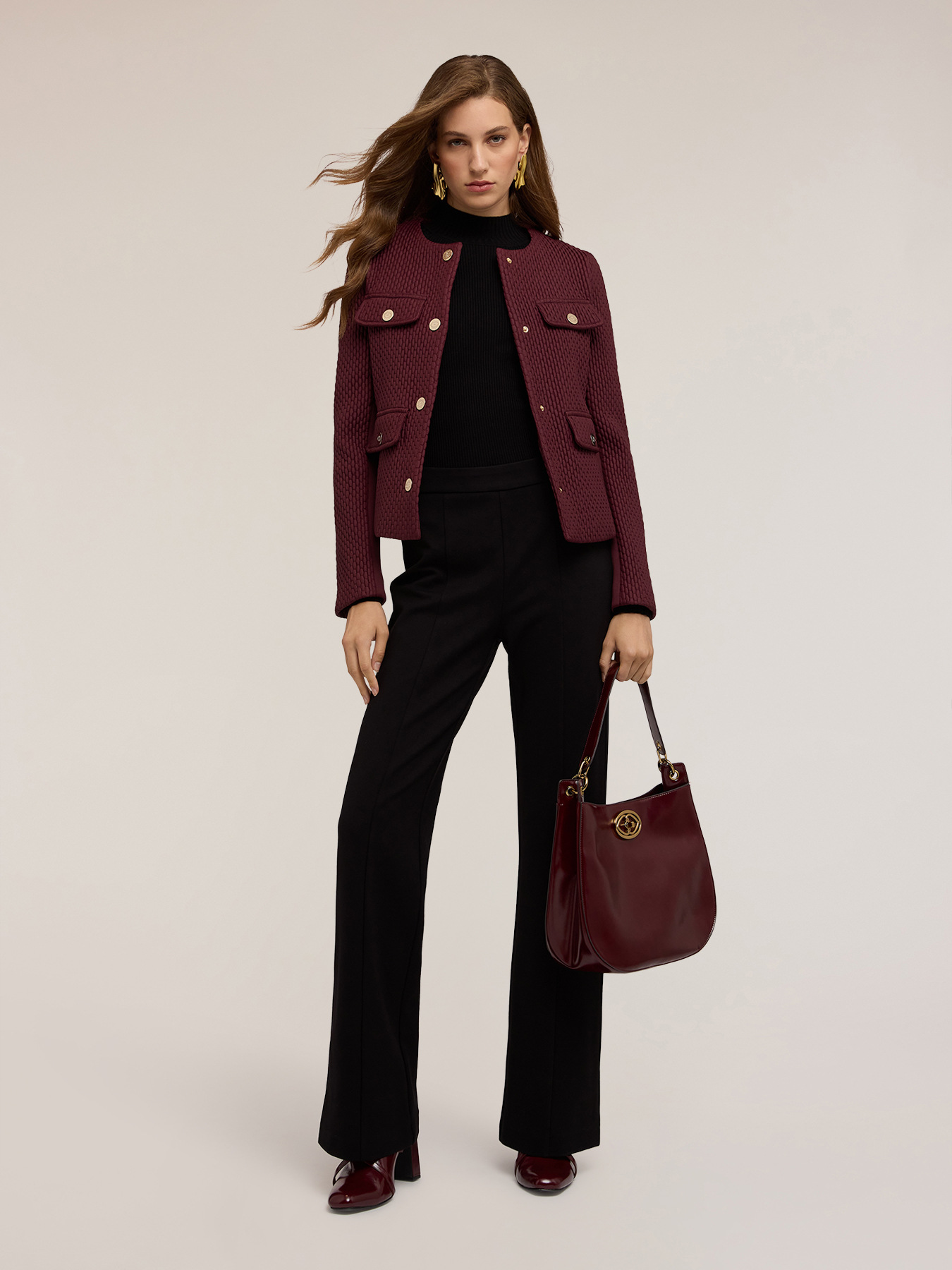 Quilted scuba jacket image number 2