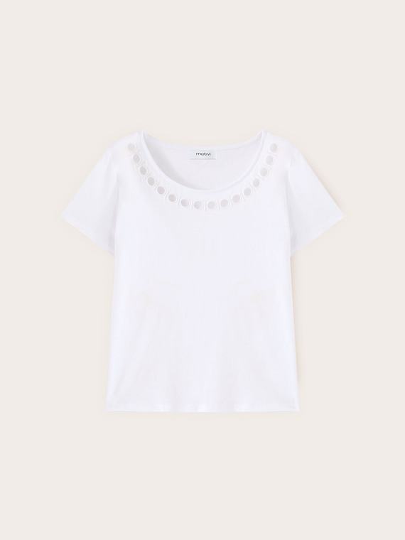 Camiseta con motivos cut-out