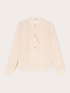 Cr&ecirc;pe de chine shirt with ruffle image number 4