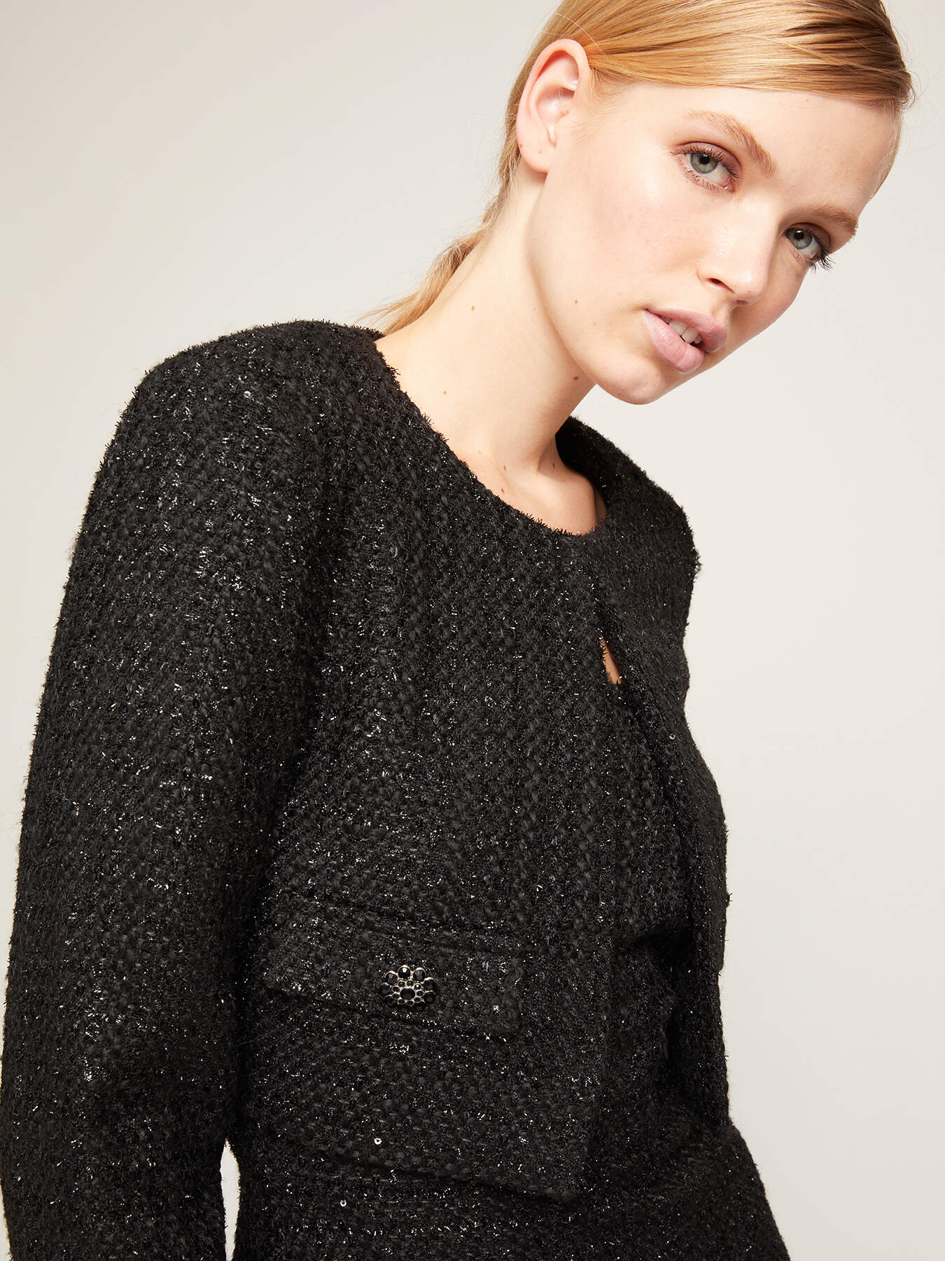 Lurex tweed top Tops