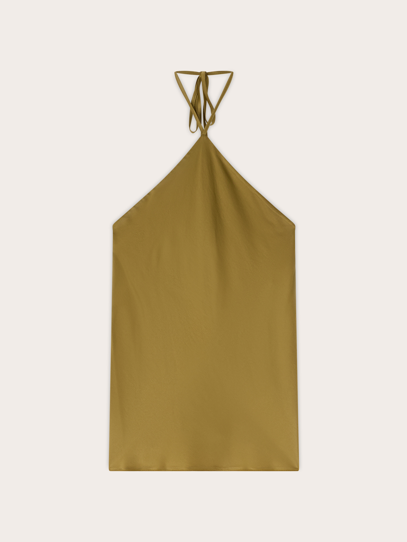 Top in raso con scollo halter image number 4