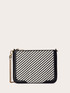 Flat clutch with two-tone weave image number 1