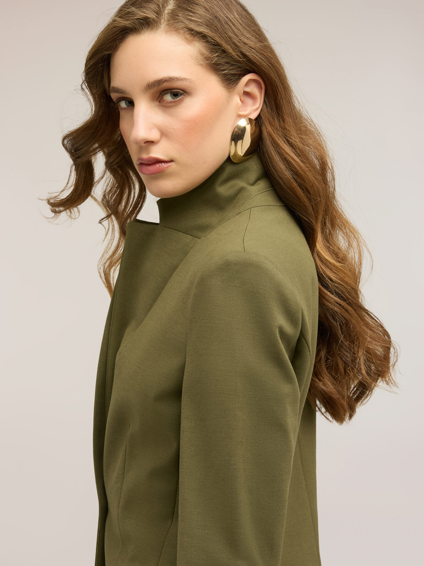 Single-breasted cotton viscose blazer image number 3