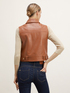 Denim cut waistcoat in coated fabric image number 1