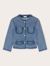 Kragenlose Jeansjacke image number 4