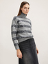 Striped sequin turtleneck image number 0
