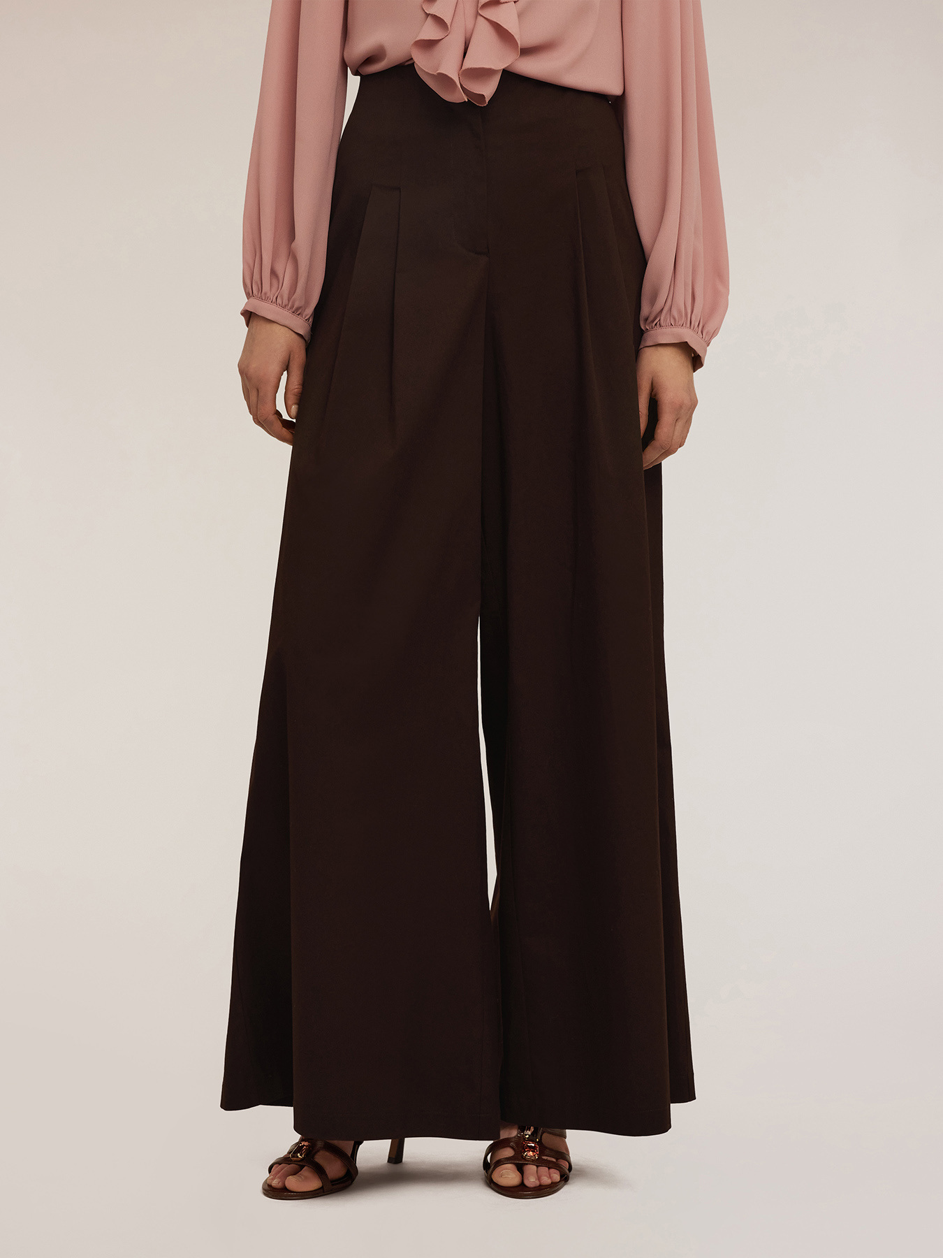 Pantaloni palazzo in cotone image number 2