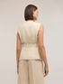 Safari vest in linen lyocell blend image number 1