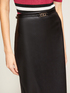 Faux leather midi skirt image number 2
