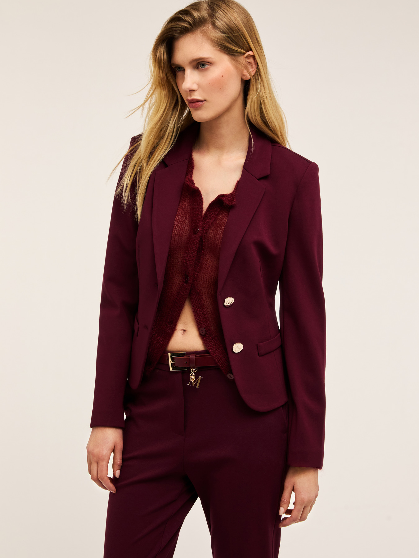 Jachetă la un singur r&acirc;nd de nasturi cu cusătură Milano image number 0