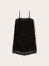 Short georgette dress with fringes image number 4