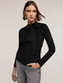 Ribbed lurex sweater with bow image number 3