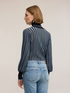 Lurex-Streifenshirt mit Puff&auml;rmeln image number 1