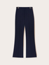 Flare pants with eyelet pattern image number 4