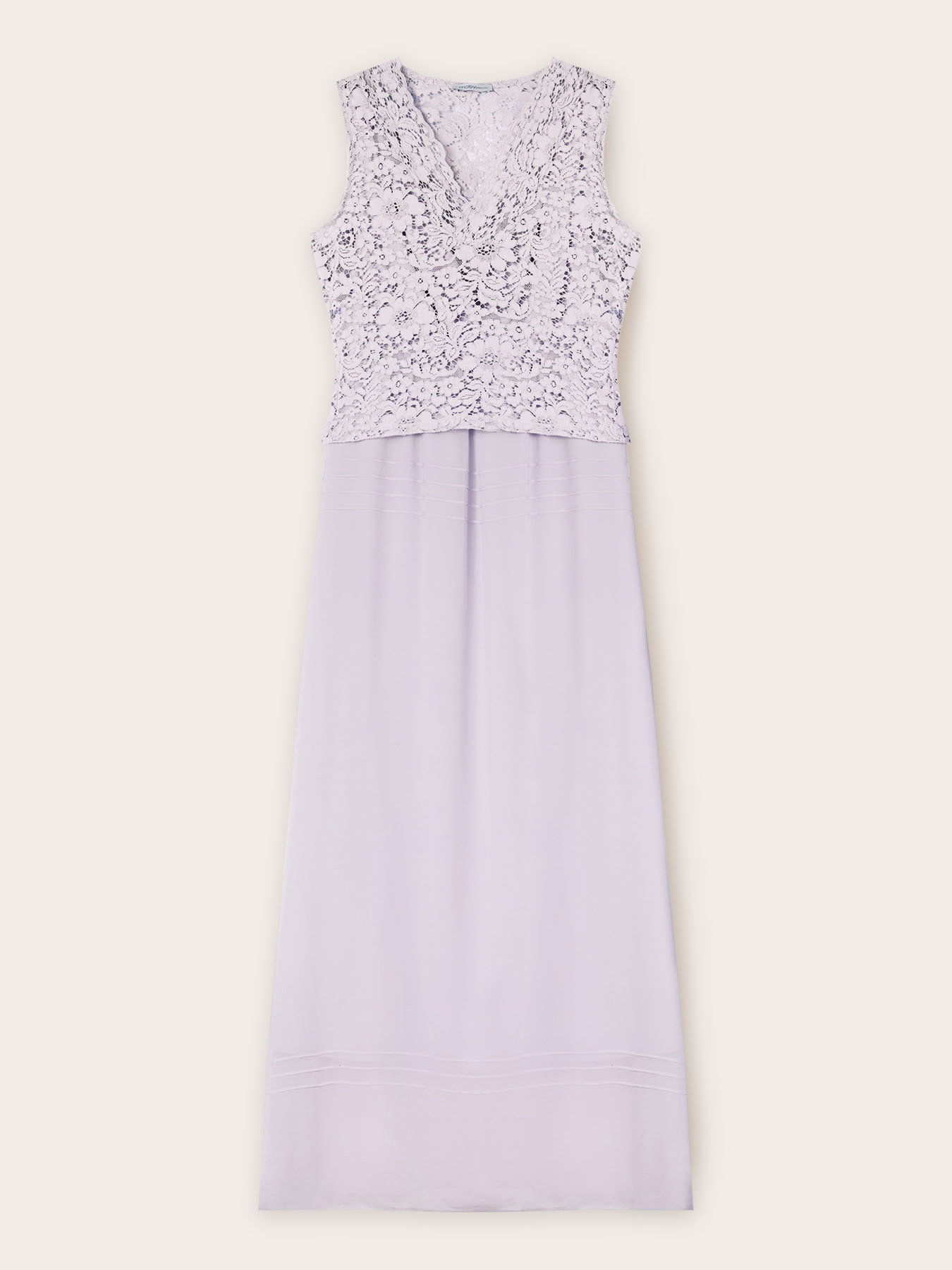 Vestido largo con top de encaje image number 6