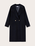 Manteau crois&eacute; en laine m&eacute;lang&eacute;e avec ceinture image number 4