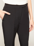 Pantaloni cu picior regular culoare uni image number 2