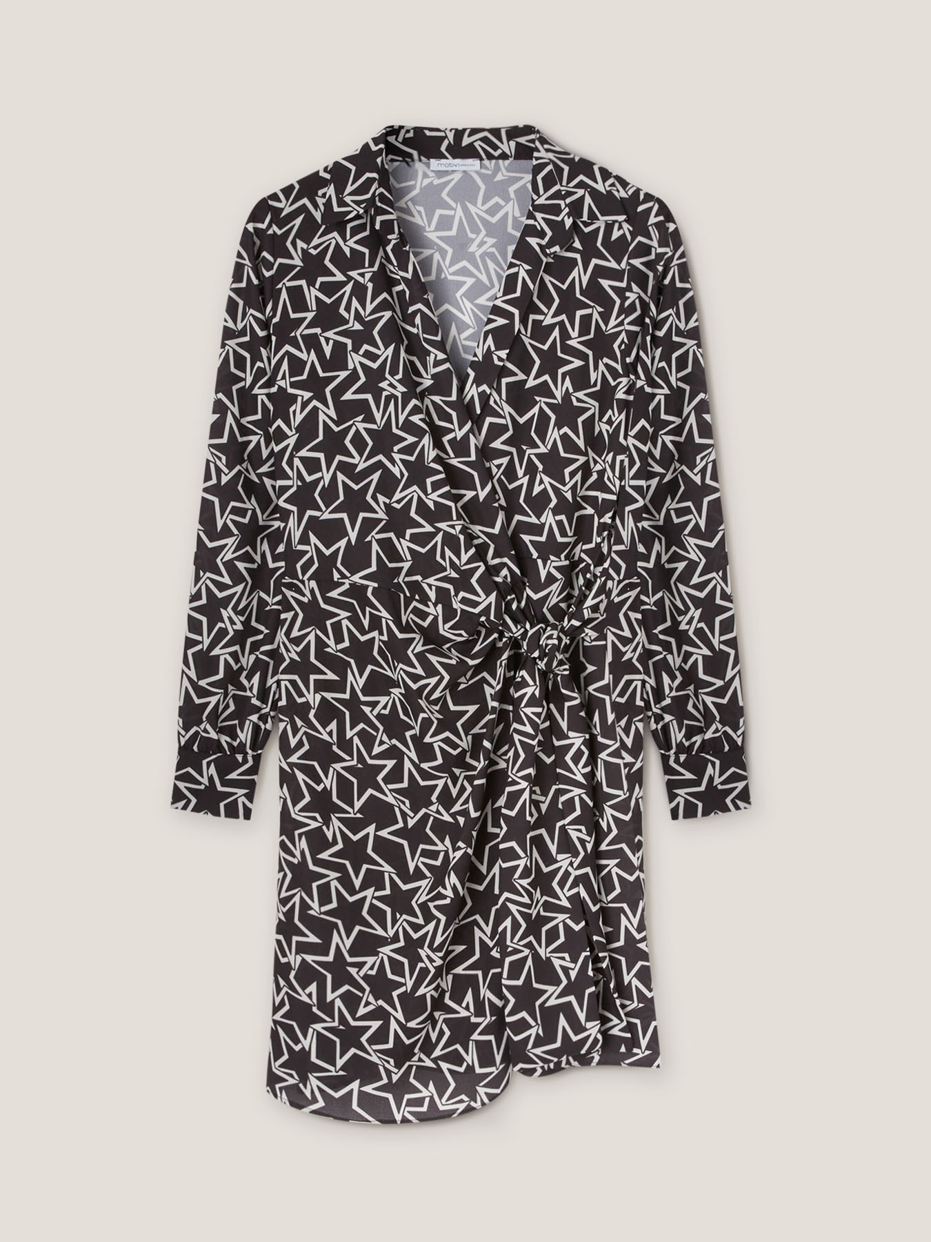 Vestito corto a portafoglio fantasia stelle image number 3