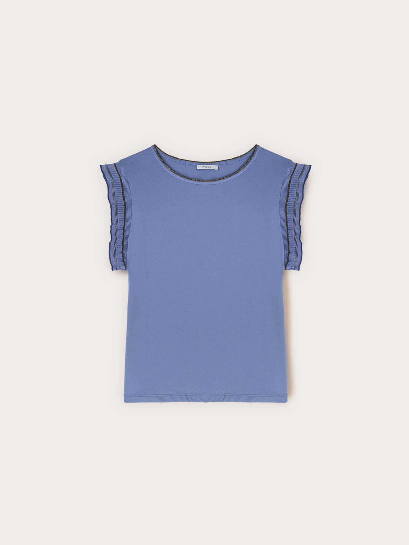 T-shirt with ruffle sleeves image number 4