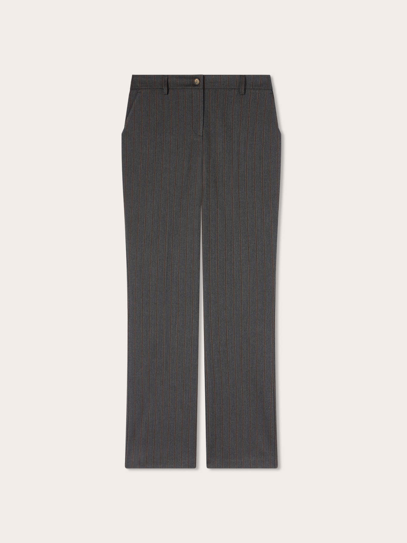 Regular pinstripe trousers image number 4