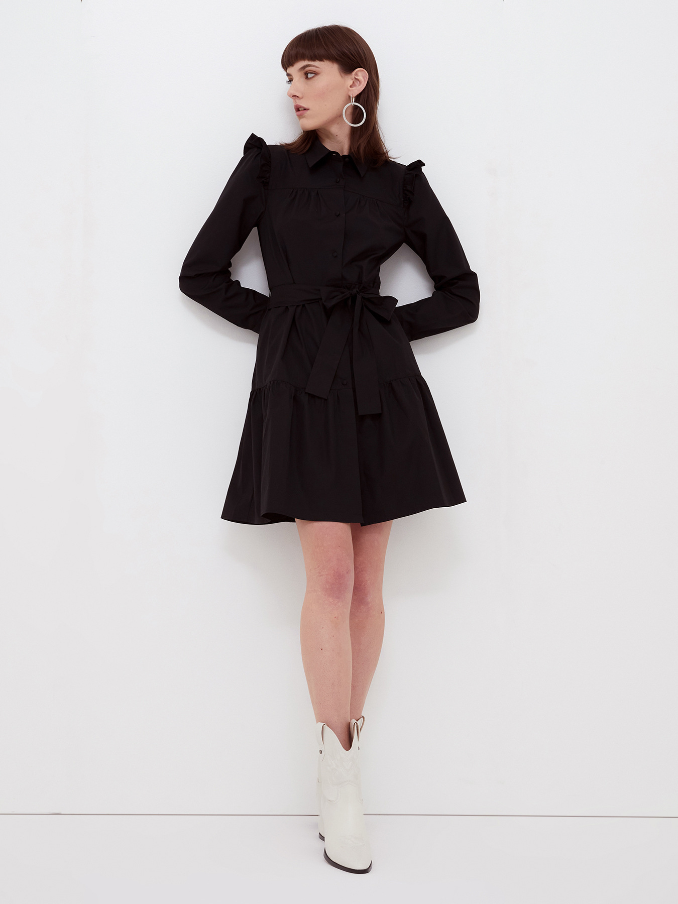 Vestito chemisier in popeline image number 0