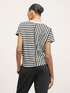 Asymmetric striped T-shirt image number 1