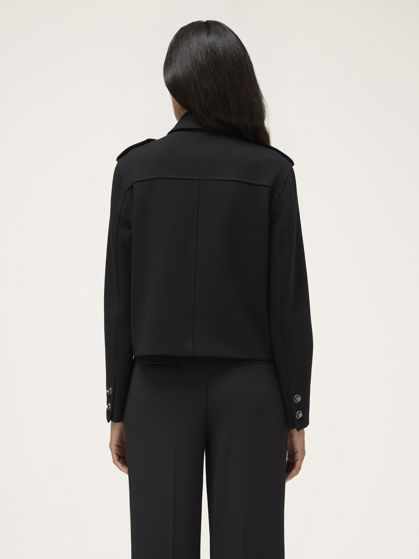 Single-breasted jacket with epaulettes image number 1