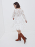 Vestito corto in pizzo macram&egrave; image number 2