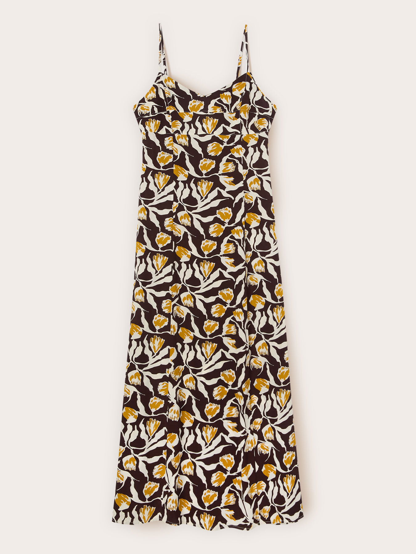 Long viscose dress with print image number 4