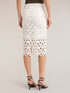 Pencil skirt in coated fabric with sangallo effect image number 1