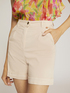 Stretch cotton shorts with turn-up image number 2