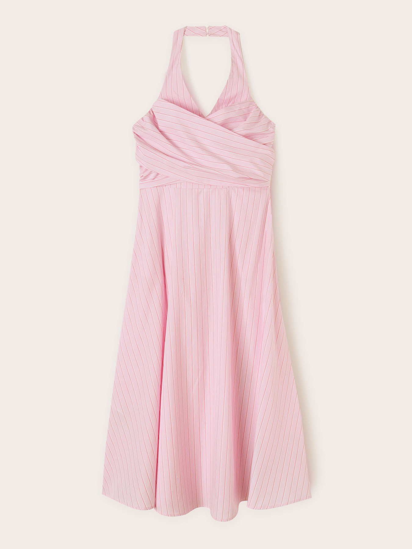 Vestito in popeline fantasia a righe image number 4