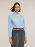 Turtleneck sweater with mesh knit image number 2