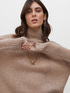 Pullover mit hohem Kragen und Paillettenstickerei image number 2