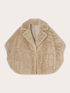 Cappa effetto peluche con maxi collo image number 4