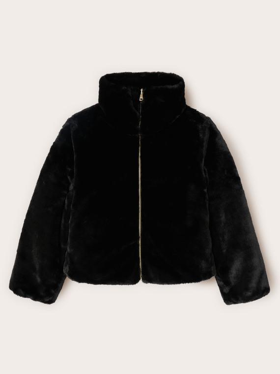 Reversible faux fur effect jacket