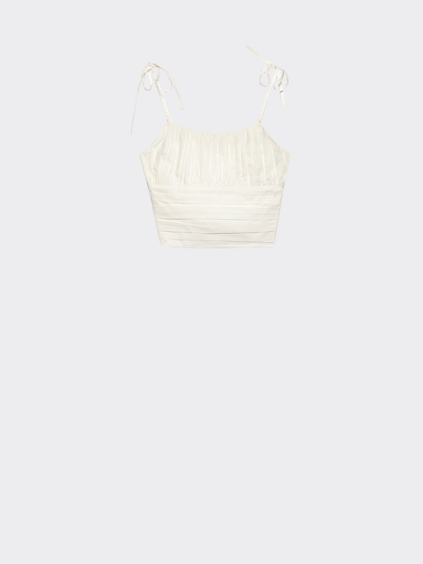 Pleated cropped top image number 3