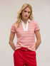 Striped t-shirt with stone-embroidered collar image number 2