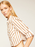 Striped cropped shirt image number 2